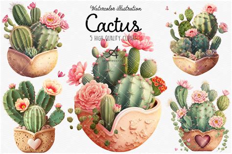 Watercolor Cactus Sublimation Graphic By ArvinDesigns Creative Fabrica