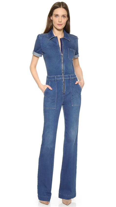 Lyst Stella Mccartney Denim Jumpsuit In Blue