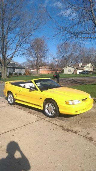 4th Gen Yellow 1998 Ford Mustang Gt Convertible For Sale Mustangcarplace