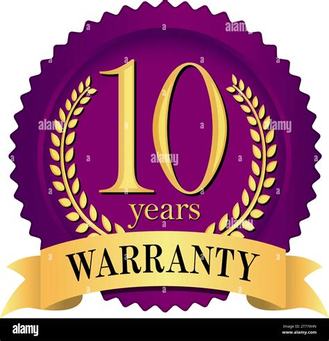 Warranty Badge Label Illustration 10 Years Stock Vector Image Art