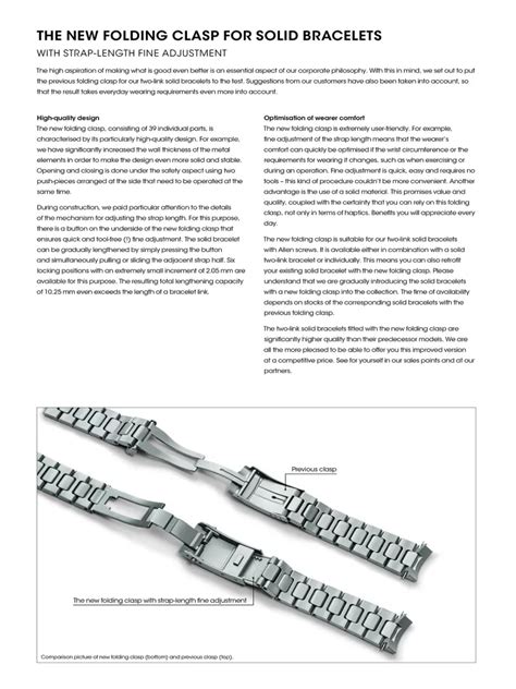 Sinn De New Folding Clasp For Solid Steel Bracelets With Fine Length