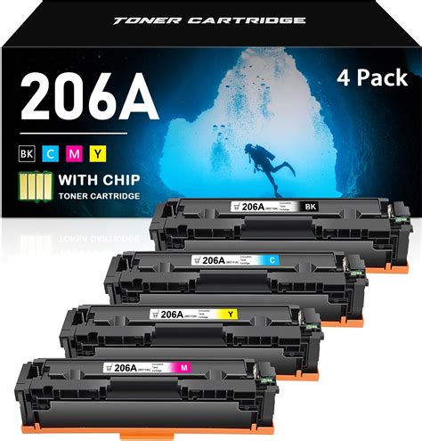 Amazon 206A Toner Cartridges 4 Pack High Yield With Chip