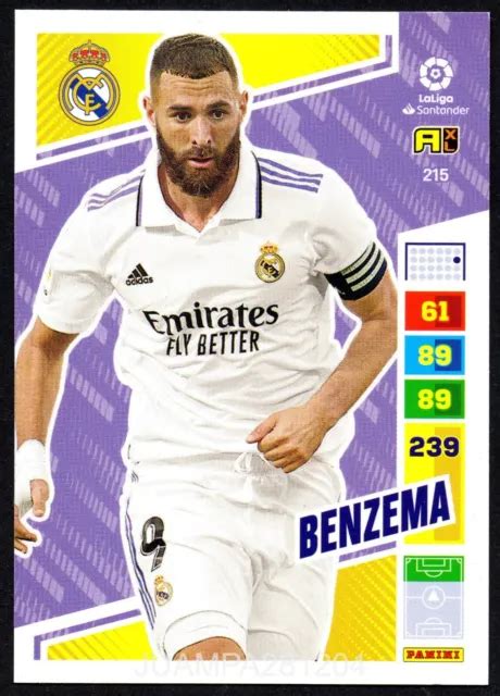 KARIM BENZEMA 215 Real Madrid 2022 23 Cromo Panini Adrenalyn Xl La