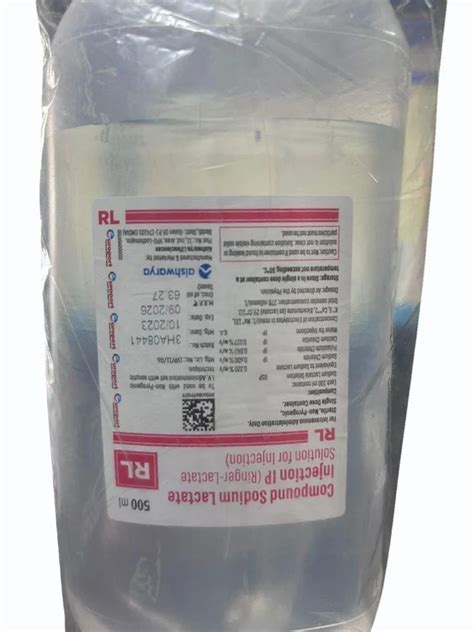 Rl Isotonic Sodium Lactate Iv Fluid Packaging Size Ml At Rs