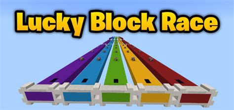 Rainbow Lucky Block Race MCPE Maps Minecrafts Us