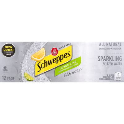 Schweppes Lemon Lime Sparkling Seltzer Water Fl Oz Instacart