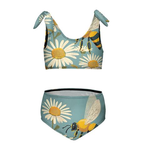 Bee Daisy Flower Girl S 2 Piece Bikini Set Beach Sport Swimsuit Swimwear 8 10Y130cm Walmart