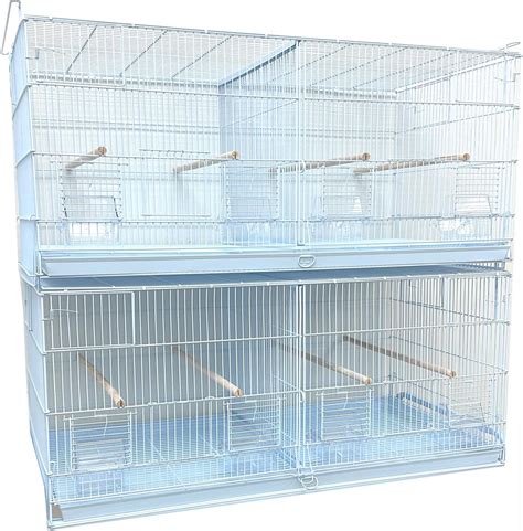 Mcage Set Of 4 Galvanized Stackable Breeder Bird Cages India Ubuy