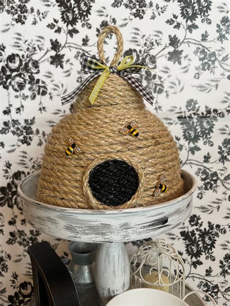 Bee Skep Bee Lover Bee Skep Decor Hive Hive Decor Etsy