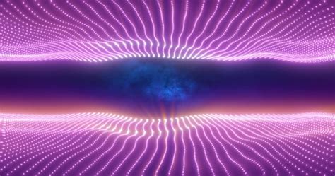 Premium Photo Abstract Purple Energy Waves From Particles Above And