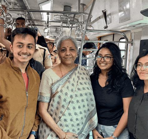 Pics Nirmala Sitharaman Takes Mumbai Local Train Clicks Selfies With Passengers India Today