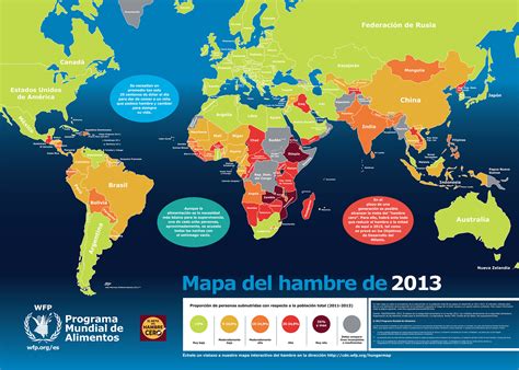 Mapa Mundial Del Hambre Elaborado Por La Onu