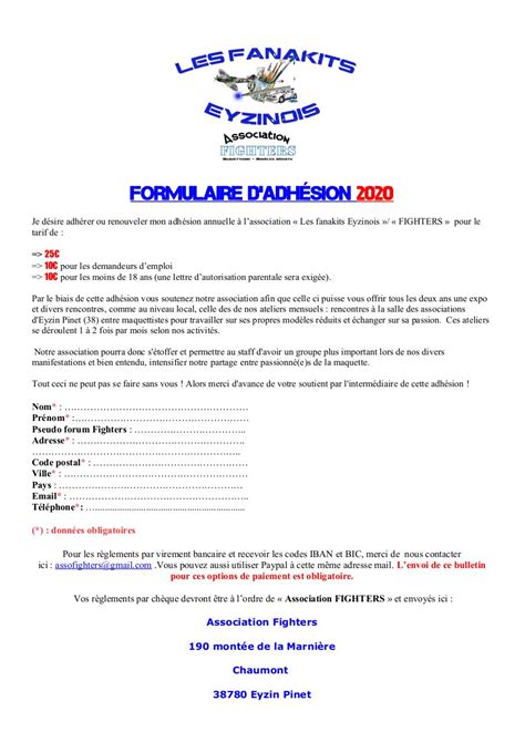 Formulaire Adh Sion Par Windows Fichier Pdf