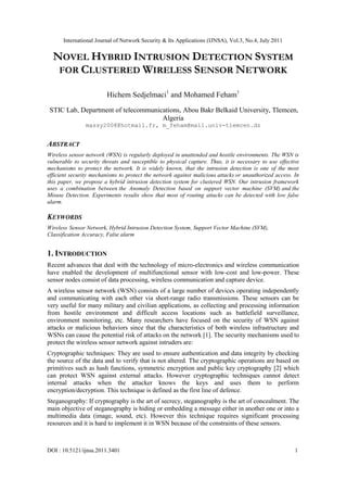 NOVEL HYBRID INTRUSION DETECTION SYSTEM FOR CLUSTERED WIRELESS SENSOR