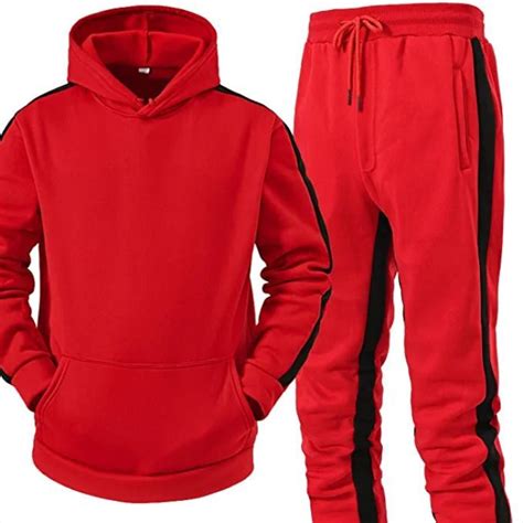 Track Suits For Men Set Hoodies Men S Tracksuit 2 Piece Hooded Athletic Sweatsuits Casual