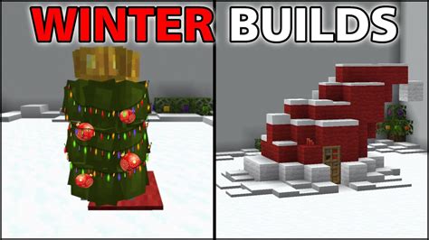 Minecraft Winter Build Hacks Ideas Youtube