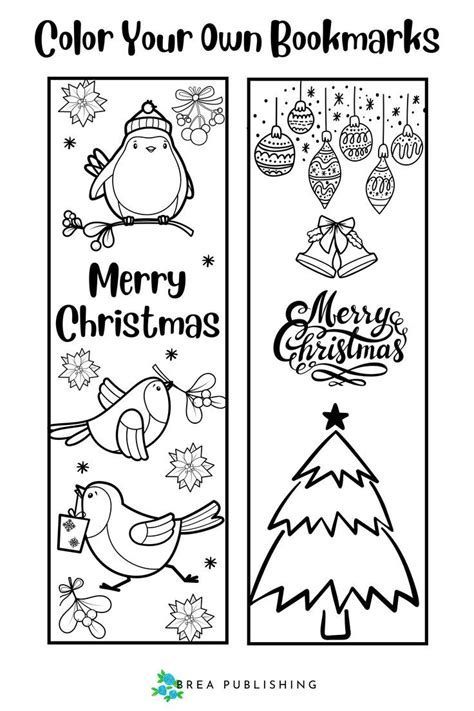 Bookmark Christmas Printable Bookmark Coloring Pages Bookmark