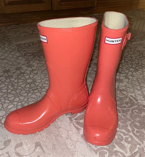 Hunter Original Gloss Short Rain Boots Women S Size 7 Gem