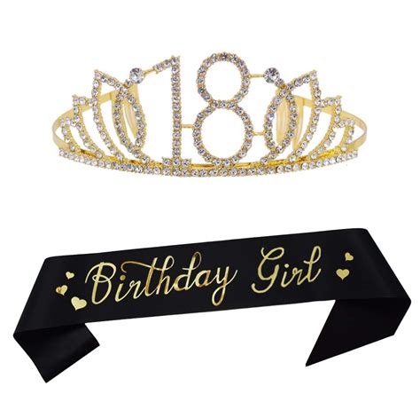 Buy Th Birthday Gold Tiara And Sash Happy Th Birthday Party