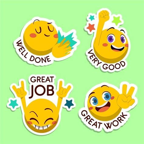 Free Vector Pack Of Good Job Stickers