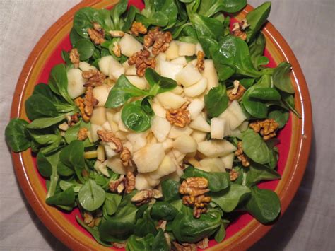 Salade De M Che Pommes Poires Noix Cooklicot