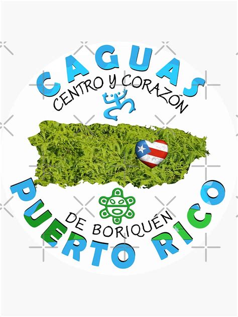 Caguas Centro Y Corazon De Puerto Rico Sticker By Smaldonadopr