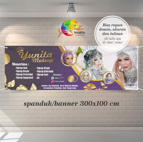 300x100 Spanduk Banner Salon Kecantikan Eyelash Nail Art Dll