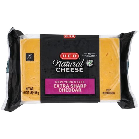 H E B New York Style Extra Sharp Cheddar Cheese Shop Cheese At H E B