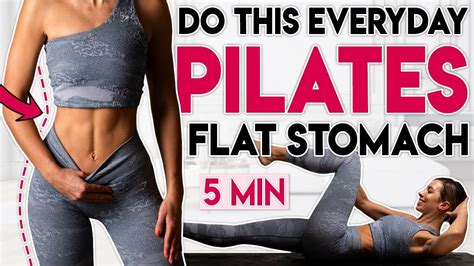 Abs Pilates Workout Flat Stomach Tone Belly Fat Burn Min Youtube