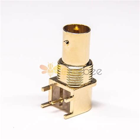 BNC Connector Panel Mount Female Right Angled Bulkhead DIP Type For PCB