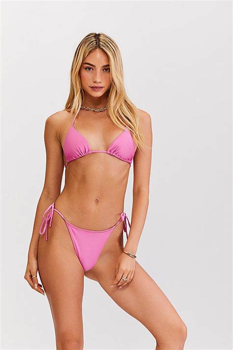Sunkissed Le Triangle String Bikini Bottom In Pink Lyst