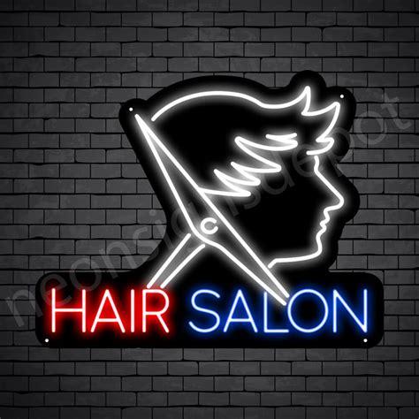 Hair Salon Neon Sign Scissor Blower Hair Salon Neon Signs Depot