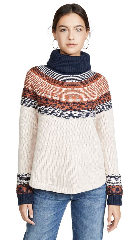 Buy Madewell Brookdale Fair Isle Turtleneck Sweater Avalon Pink At 70