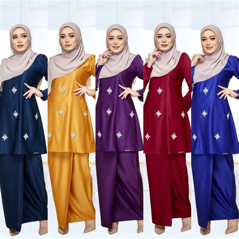 Baju Kurung Riau Diamond Pearl Skin Baju Nikah Tunang Bridesmaid