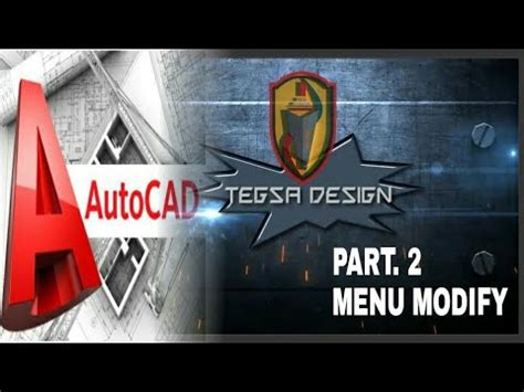 TUTORIAL Mudah Menggambar AutoCAD Dasar Untuk Pemula Part 2 Menu MODIFY