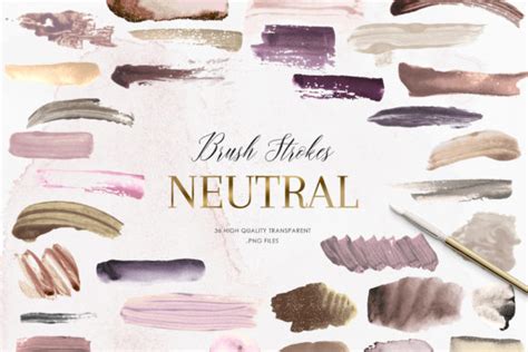 Nude Brush Strokes Neutral Paint Stroke Graphic By CutePix Creative Fabrica
