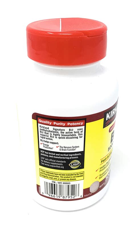 Buy Kirkland Signature Sublingual B 12 5000mcg 300 Tablets Online At