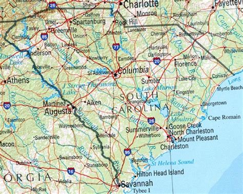 South Carolina Reference Map