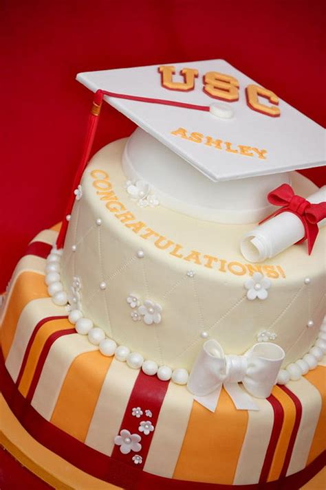 Usc Graduation Cake Decorated Cake By Lesley Wright Cakesdecor