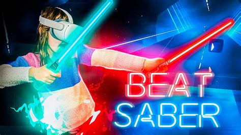 Первый раз в VR BEAT SABER как играть в виар для детей - YouTube