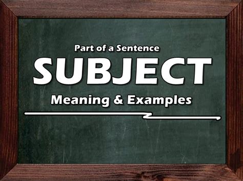 Subject Definition Meaning Pronunciation Origin