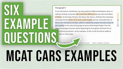 MCAT CARS 6 Example Questions Answered 99th Percentile YouTube