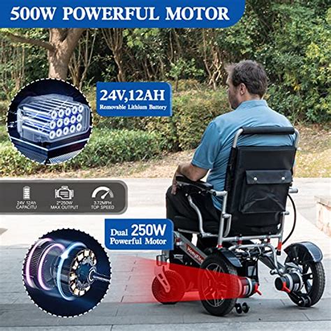 Homyking Intelligent Folding Electric Wheelchairs For Adults Lightweight Foldable Electric