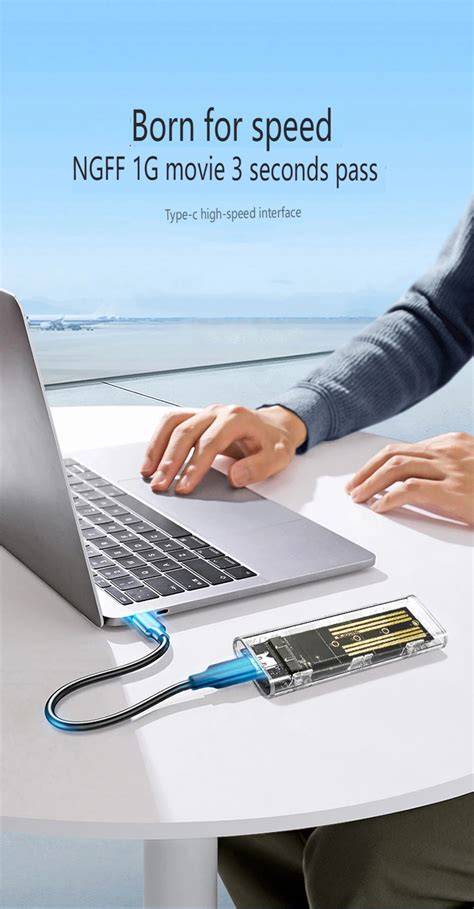 Pcie Nvme M2 Ssd Adapter Enclosures Transparent Plastic Case Usb C Ssd ...