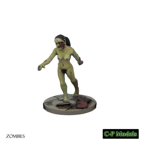 ZE11 Naked Female Zombie Advancing CheckPoint Miniatures