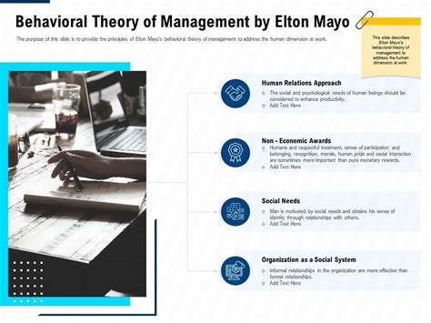 Behavioral Theory Of Management By Elton Mayo Leadership And Management ...