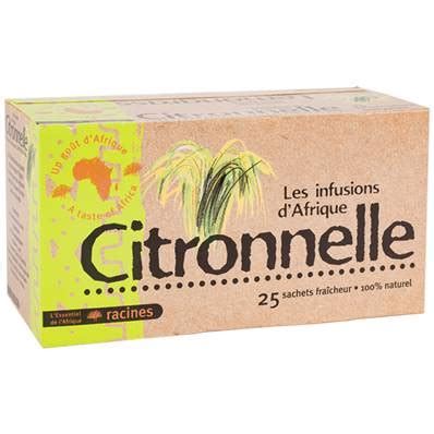 Tisane La Citronelle Les Infusions D Afrique Racines Boite De