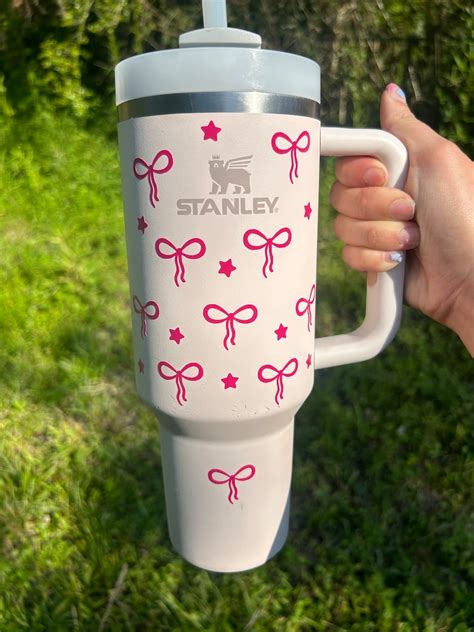 Stanley Cupwater Bottletumbler Bows And Stars Vinyl Decal Cute Girly