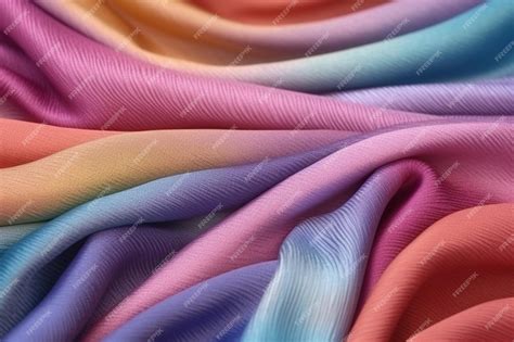 Premium Ai Image A Close Up Of A Rainbow Colored Fabric With A Very