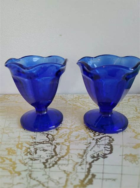 Vintage Collection Anchor Hocking Cobalt Blue Pairs Sundae Etsy